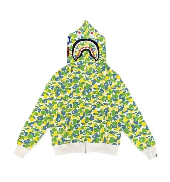 A Bathing Ape ABC Camo Shark Hoodie Multicolor - 1
