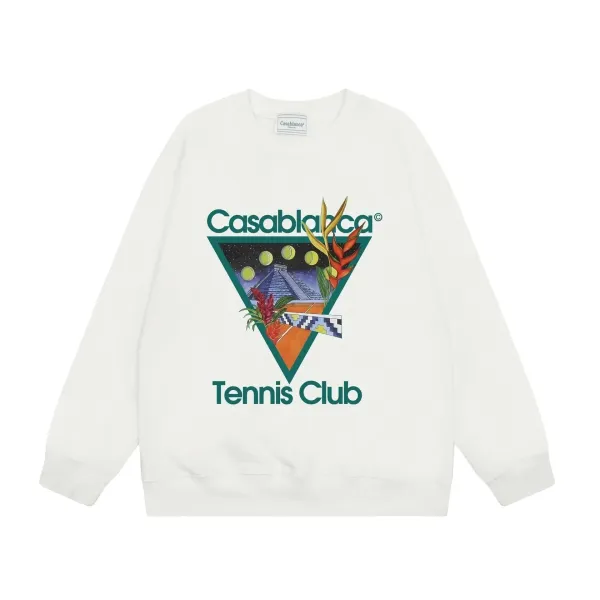 Casablanca Tennis Club White Hoodie - 1