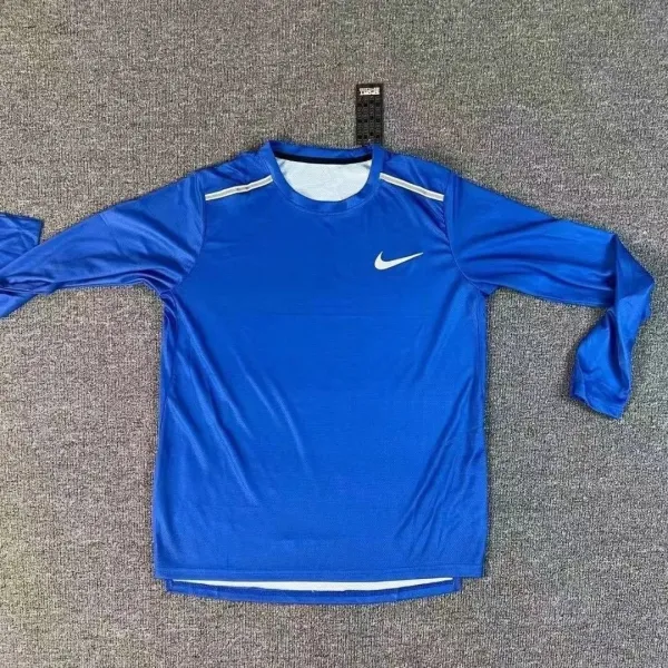 Nike Dri-FIT Long Sleeve Base Layer Blue Top - 1