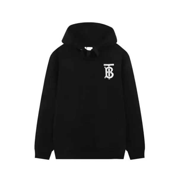 Burberry Monogram Logo Black Hoodie - 1