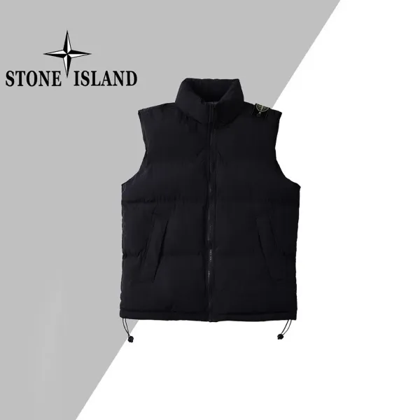 Stone Island Black Puffer Vest - 1