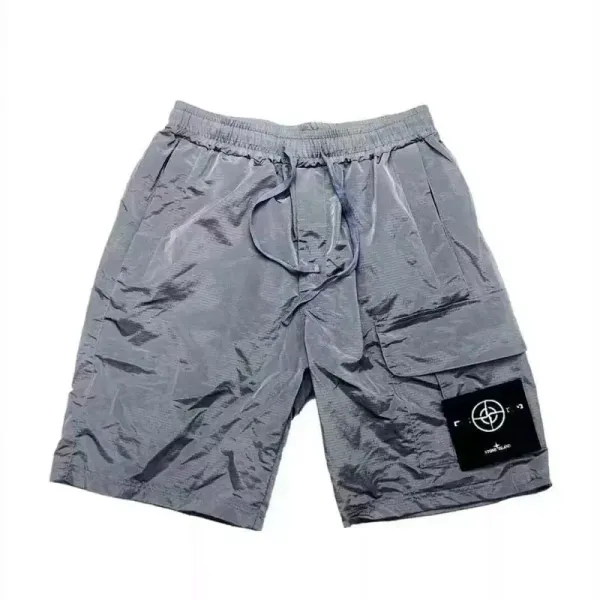 Stone Island Reflective Cargo Shorts Gray - 1