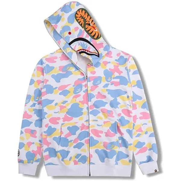 A Bathing Ape ABC Camo Shark Hoodie Multicolor - 1