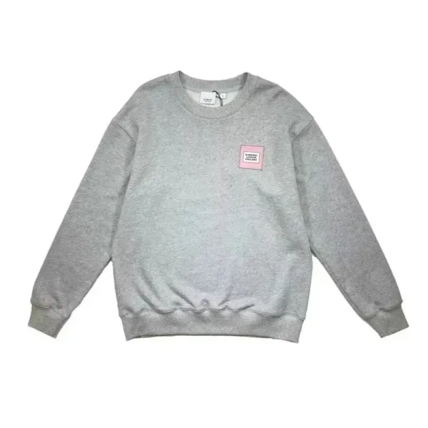 Burberry Logo Patch Gray Hoodie - 1