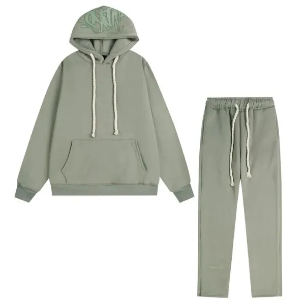Off-White Hoodie and Sweatpants Set Black Streetwear Tracksuit - 8