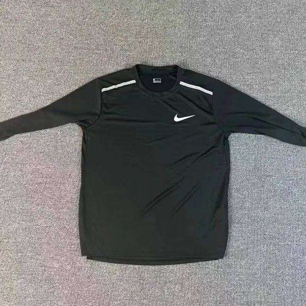 Nike Dri-FIT Run Long Sleeve Top Black Activewear - 1