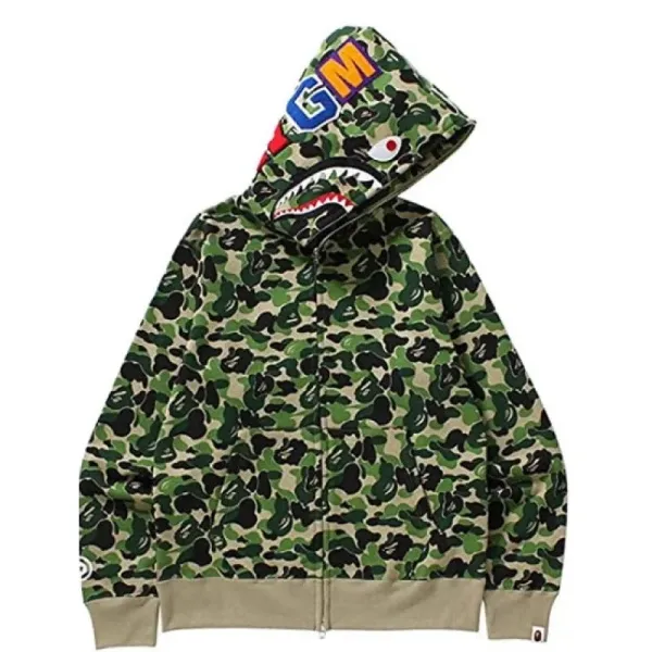 A Bathing Ape ABC Camo Shark Hoodie Multicolor - 1