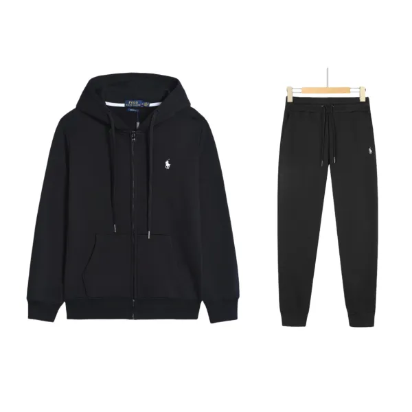 Polo Ralph Lauren Black Classic Hoodie and Jogger Set - 1
