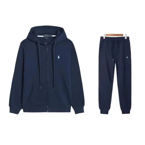 Polo Ralph Lauren Navy Zip-Up Hoodie and Sweatpants Set - 1