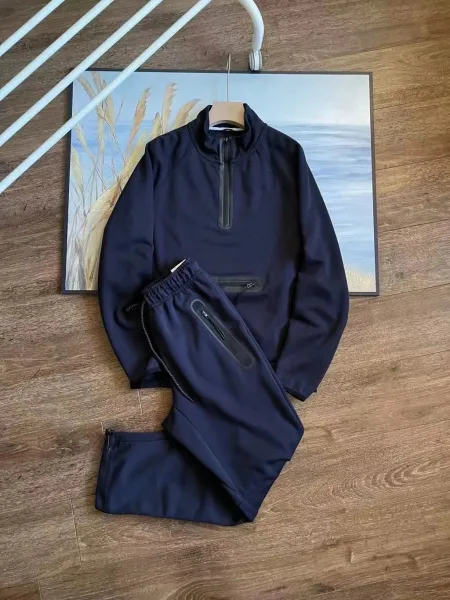 Design Performance Half-Zip Pullover and Jogger Set Navy - 1