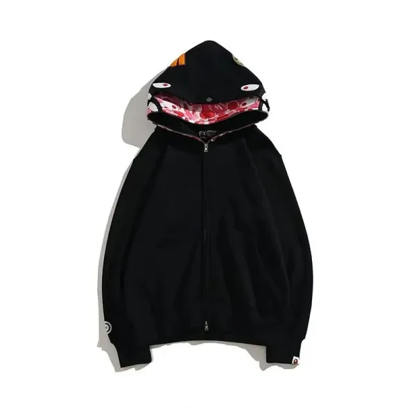 A Bathing Ape Shark Hoodie Black - 1