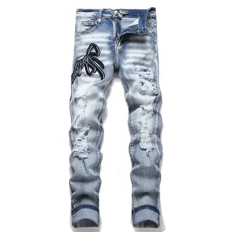 Distressed Black Slim Fit Jeans - 12