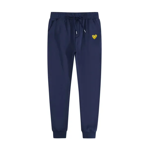 Play Comme des Garçons Heart Logo Jogger Pants Royal Blue Sweatpants - 12