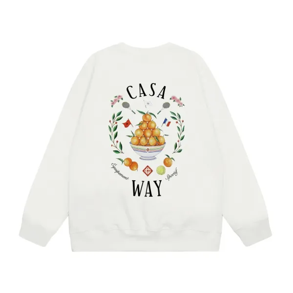 Casa Way Orange Bowl Graphic Hoodie White - 1