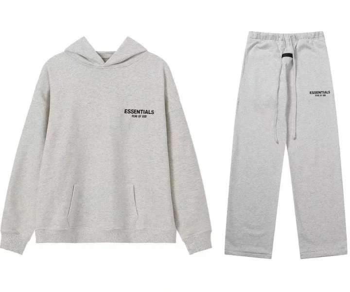 Fear of God Essentials Gray Hoodie and Sweatpants Set - 3