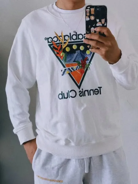 Casablanca Paris Citrus Graphic Hoodie White - 6