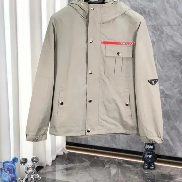 Prada Re-Nylon Windbreaker Beige Outerwear - 1