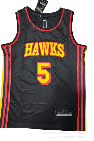 NBA Atlanta Hawks #5 Black Statement Jersey - 1