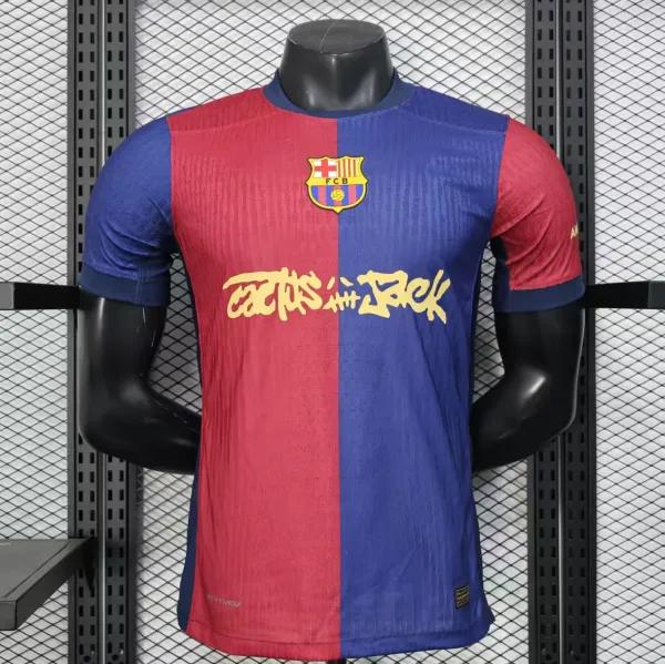 FC Barcelona x Cactus Jack Home Jersey Red Blue - 1