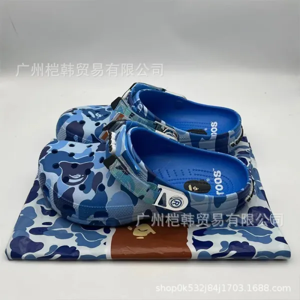 Crocs x A Bathing Ape Classic Clog Camo Multicolor Sandals - 7