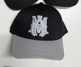 Design Custom Logo Two-Tone Baseball Cap Black / Gray - 1