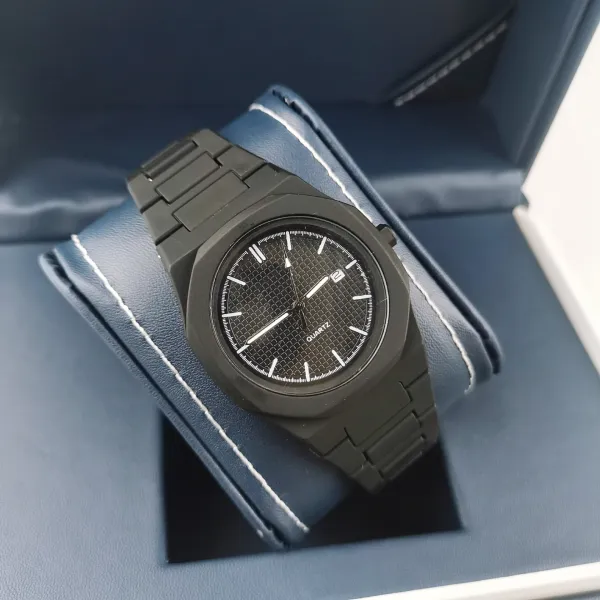 Design Octagonal Quartz Watch Matte Black Watches - 4