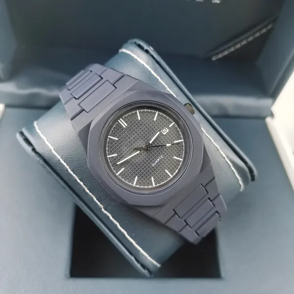 Design Octagonal Quartz Watch Matte Black Watches - 3