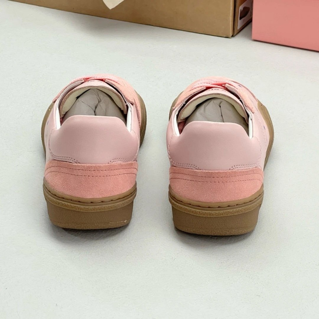 Design Pink Star-Embellished Suede Sneakers - 11