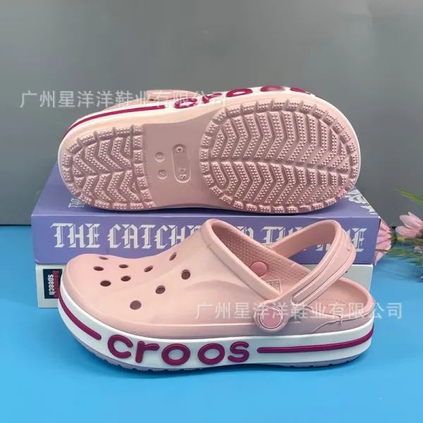 Crocs Classic Clog Pink and White Casual Sandals - 13