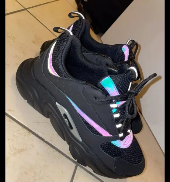 Dior B23 Low Black Iridescent Sneakers Chunky Sneakers - 1