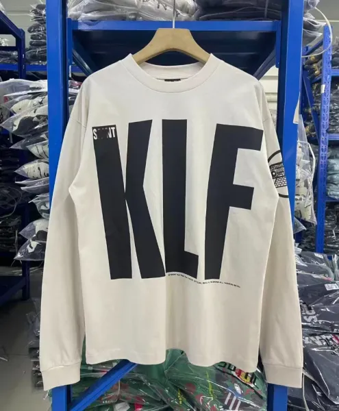Design KLF Saint Long Sleeve Tee Beige T-Shirts - 1