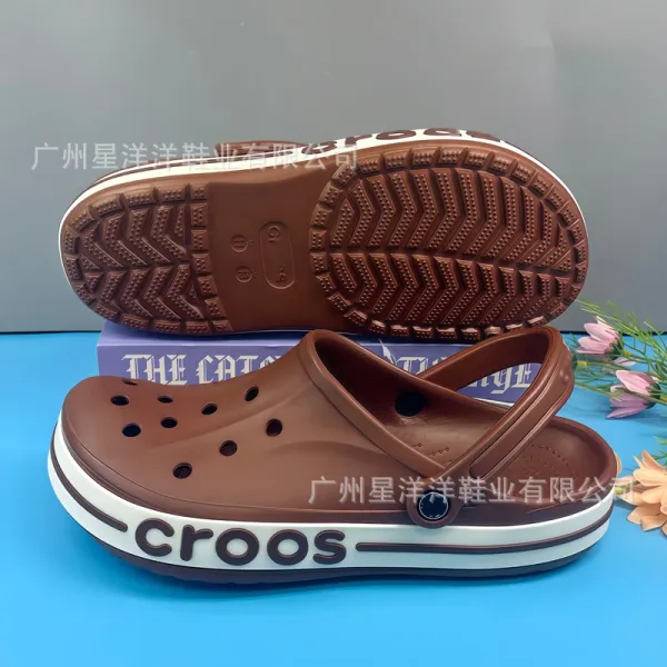 Crocs Classic Clog Pink and White Casual Sandals - 9