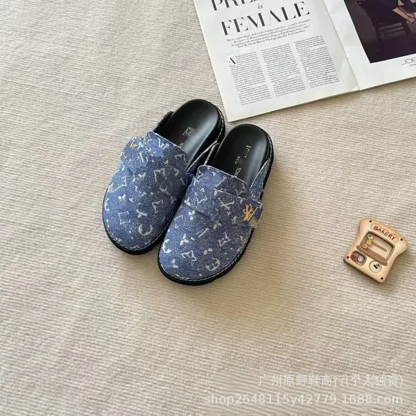 Louis Vuitton Monogram Canvas Mule Slippers Beige - 9