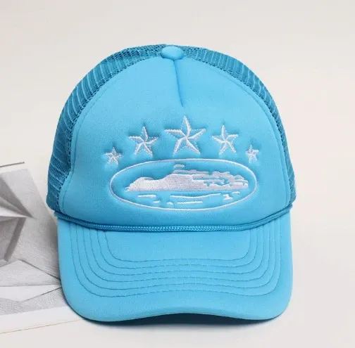 Design Flame Star Embroidered Baseball Cap Gray - 4