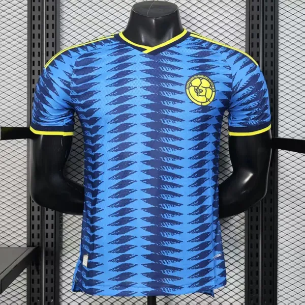 Design Colombia National Team 2024 Away Jersey Blue Patterned Soccer Jersey - 1