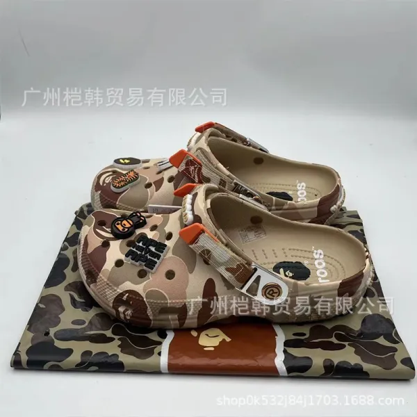 Crocs x A Bathing Ape Classic Clog Camo Multicolor Sandals - 1