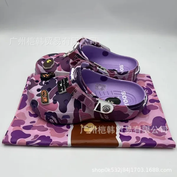 Crocs x A Bathing Ape Classic Clog Camo Multicolor Sandals - 5