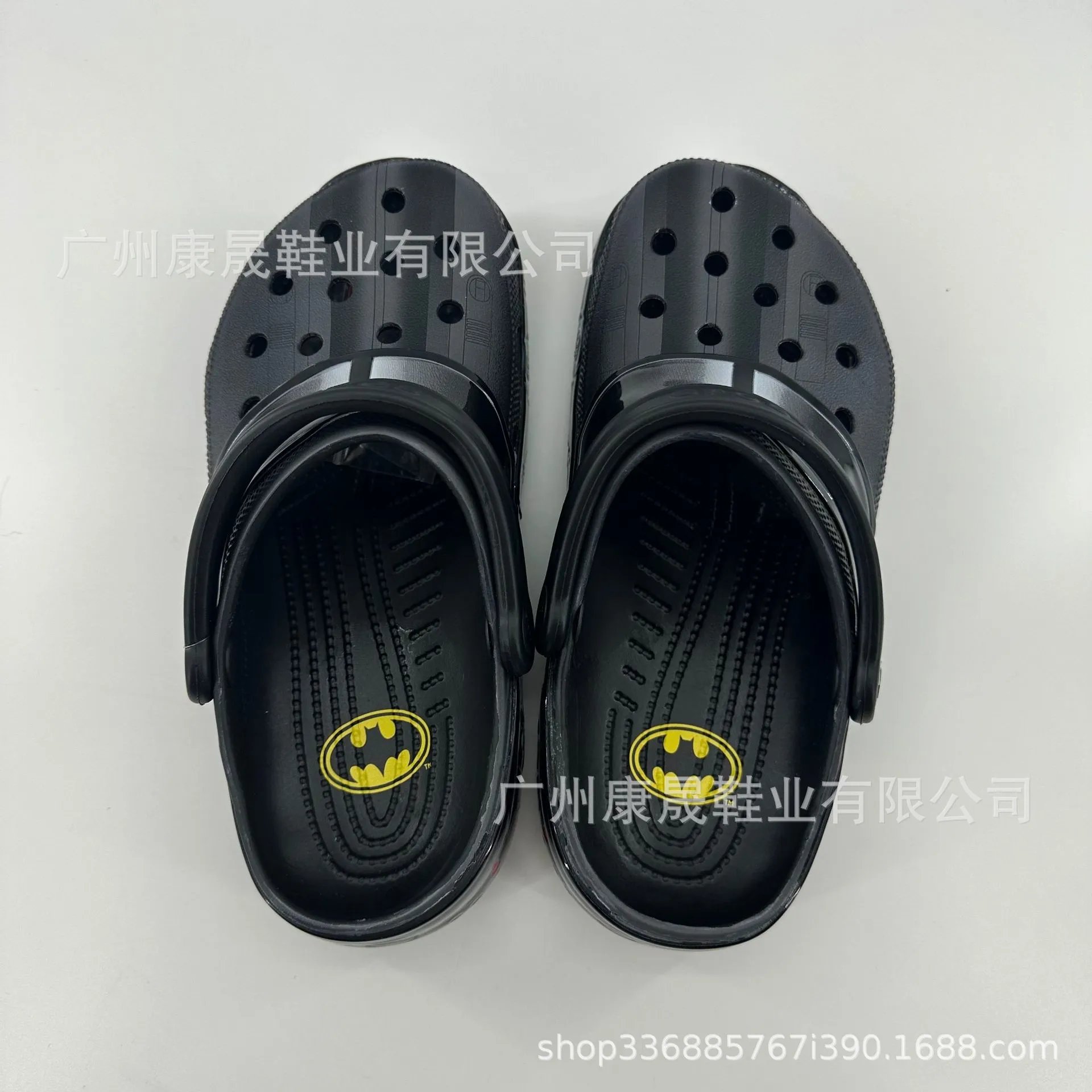 Crocs Batman Clog Black Yellow Logo Sandals - 4