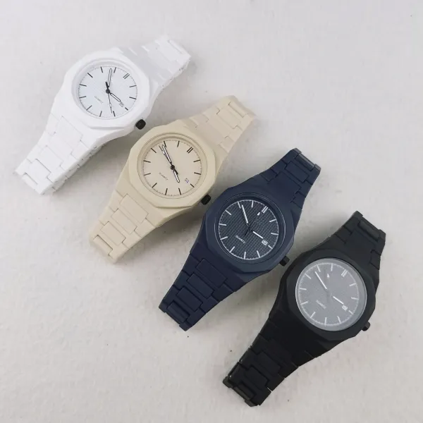 Design Octagonal Quartz Watch Matte Black Watches - 6