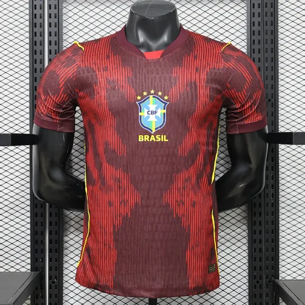 CBF Brazil National Team Alternate Jersey Burgundy - 1