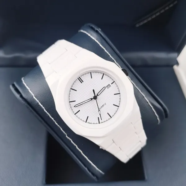 Design Octagonal Quartz Watch Matte Black Watches - 2