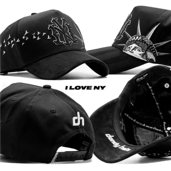 Design Dandy Haze NY Collection Black Embroidered Baseball Cap - 1
