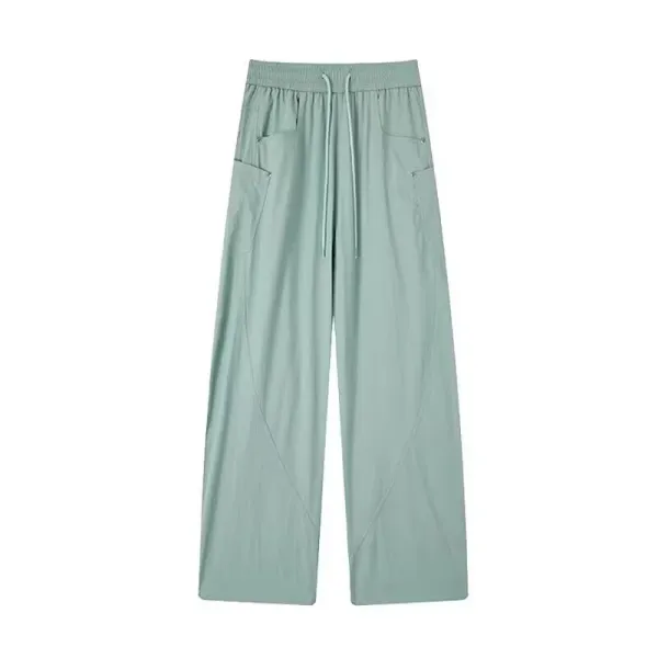 Design Wide-Leg Cargo Pants Beige Pants - 7