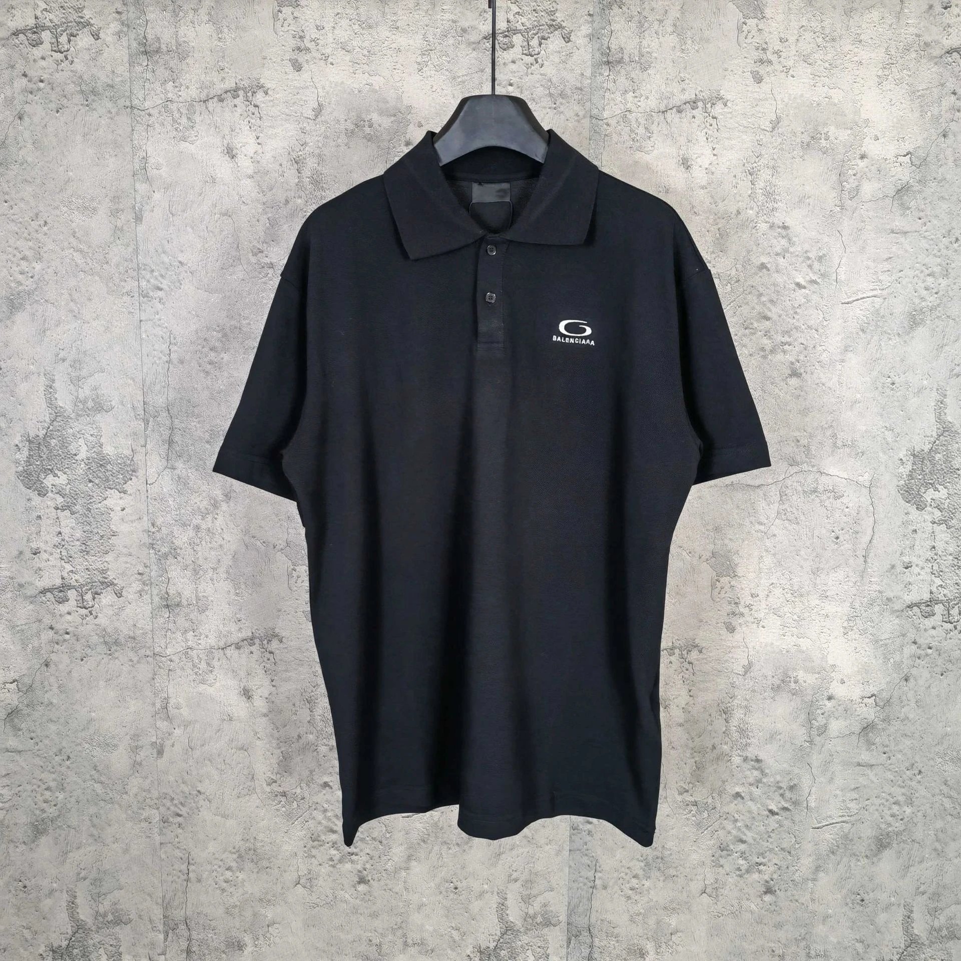 Balenciaga Logo Polo Black Polo Polo Shirt - 2