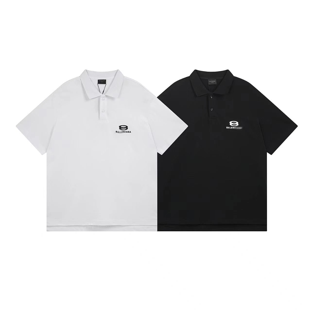 Balenciaga Logo Polo Black Polo Polo Shirt - 6