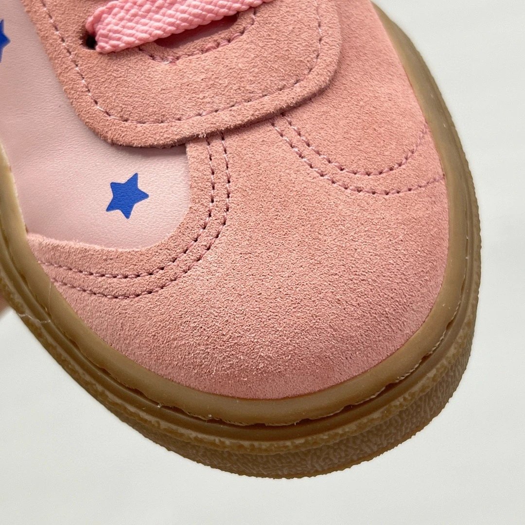 Design Pink Star-Embellished Suede Sneakers - 14