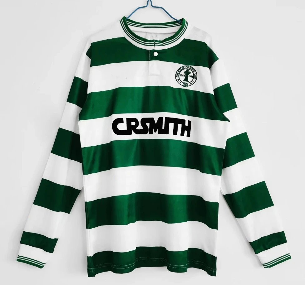Celtic FC Retro 1987/89 Home Long Sleeve Jersey Green White