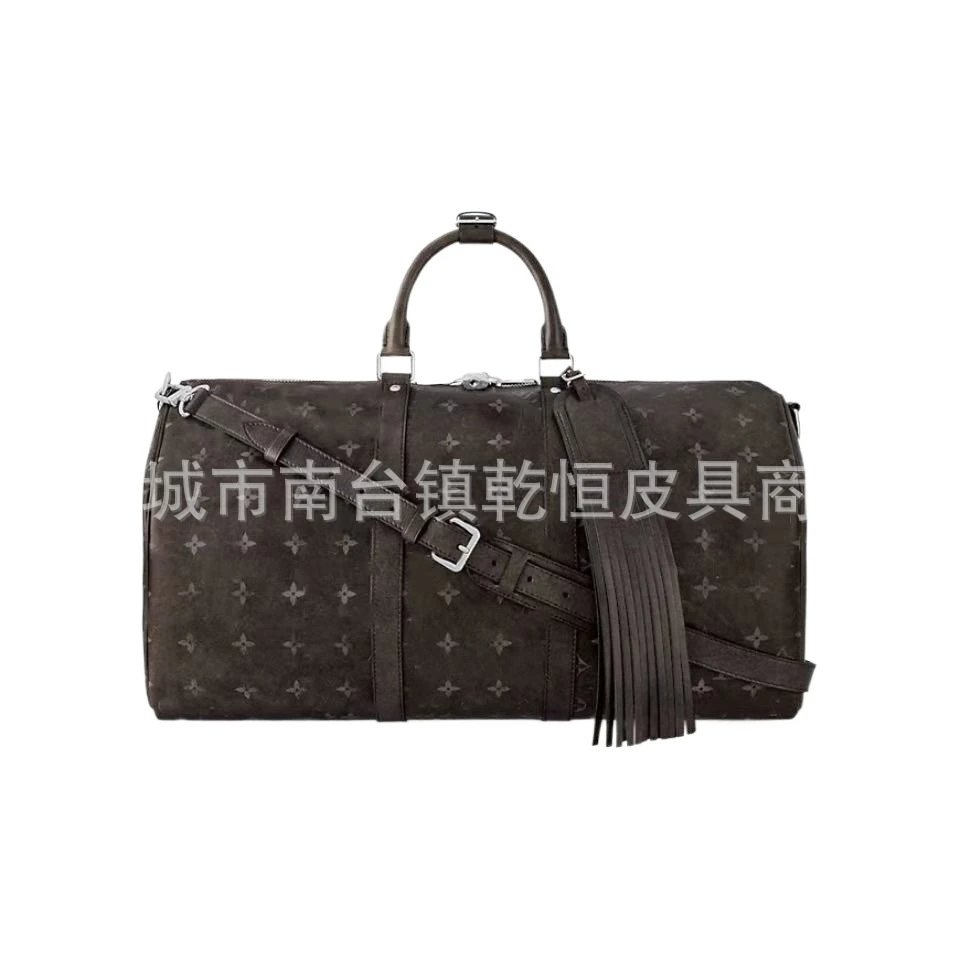 Louis Vuitton Keepall Bandoulière 50 Damier Graphite Black Duffle Bag - 8