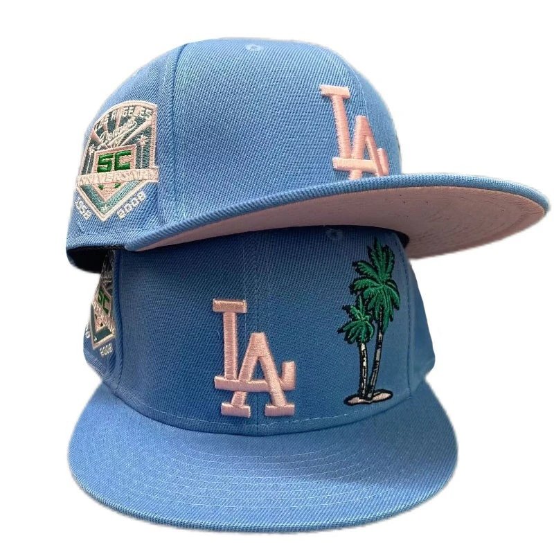 Los Angeles Dodgers x New Era 50th Anniversary Snapback Cap Light Blue Hats