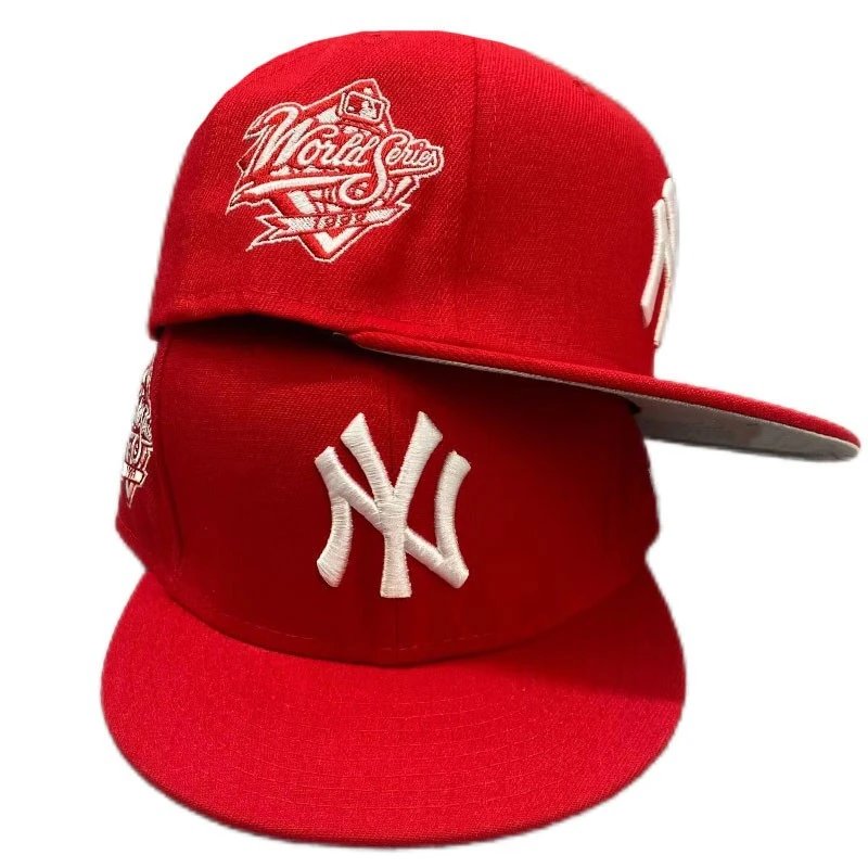 New York Yankees World Series Commemorative Red Snapback Cap Hats